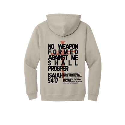 Isaiah 54:17 Christian Hoodie - Sand