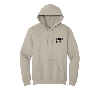 Isaiah 54:17 Christian Hoodie - Sand