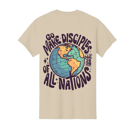 Matthew 28:19 Christian Tshirt - Sand